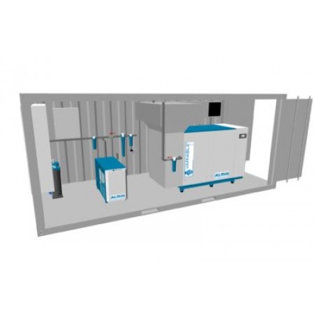 70 kW Druckluftanlage im 20 Fuss-Seecontainer